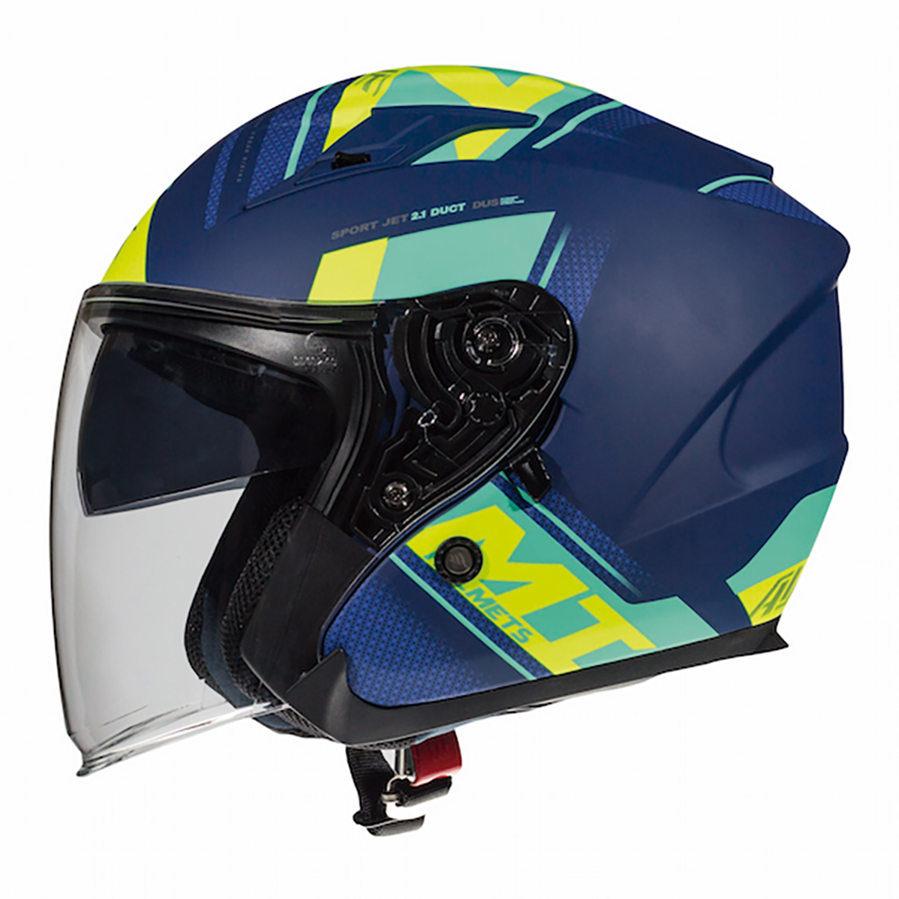 MT Helmets Avenue Sideway M. Blue/Green/Fluo Yellow XS